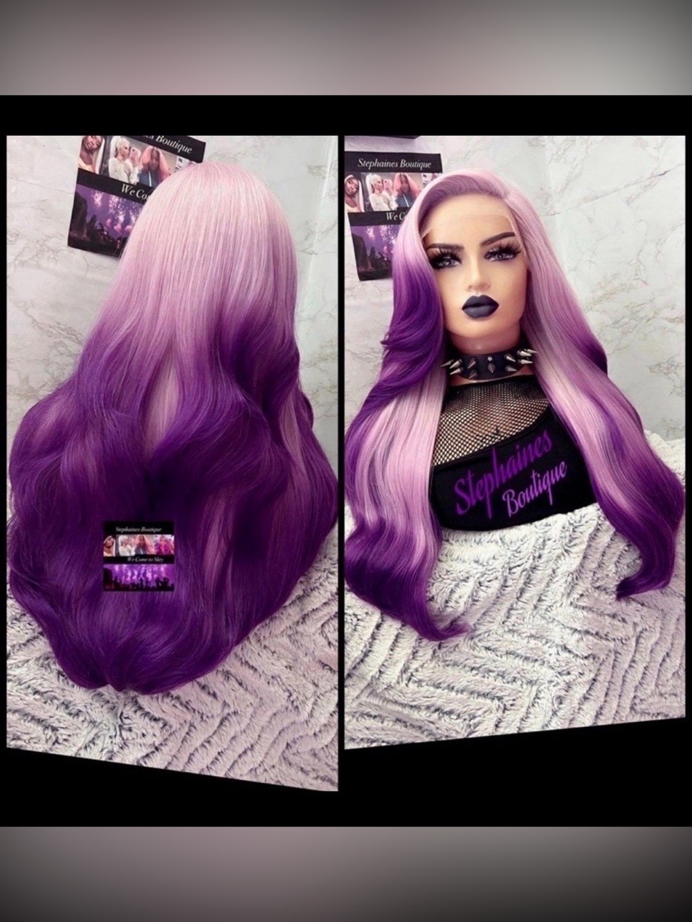 Relativity Lavender to Deep Purple Ombre Lace Front Wig